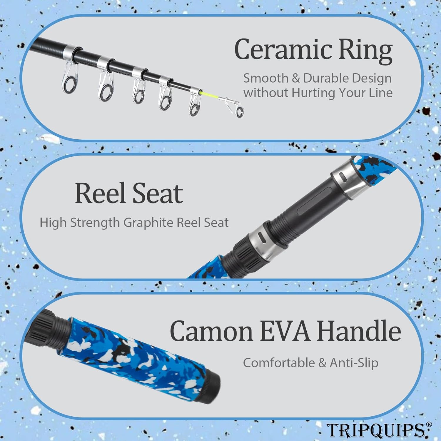 Fishing Rod, 2Pcs 6.9ft Telescopic Fishing Pole Set, Portable Spinning Rod and Reel Combo with Carrier Bag Freshwater Fishing Rod and Reel Combos Kits Fishing Gear - Image 3