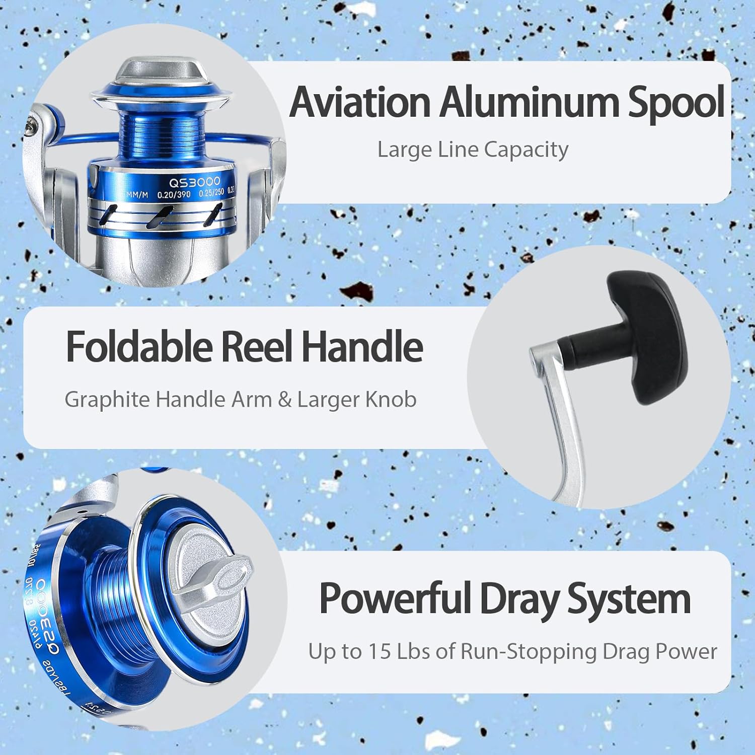 Fishing Rod, 2Pcs 6.9ft Telescopic Fishing Pole Set, Portable Spinning Rod and Reel Combo with Carrier Bag Freshwater Fishing Rod and Reel Combos Kits Fishing Gear - Image 4